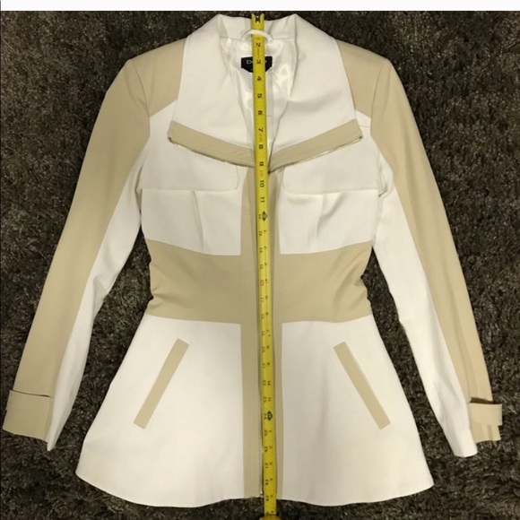 NWT Bebe Color Block Mini Trench Jacket - Picture 2 of 2
